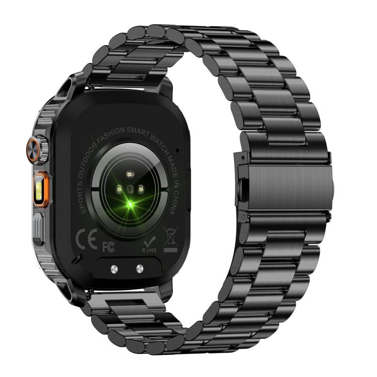 AK80 BT Call Smart Watch, Support Blood Oxygen / Blood Pressure / Heart Rate / Sports Health Monitoring Fitness Tracker(Black 3-Bead Steel) - free shipping - PMC TechLife - Order now!