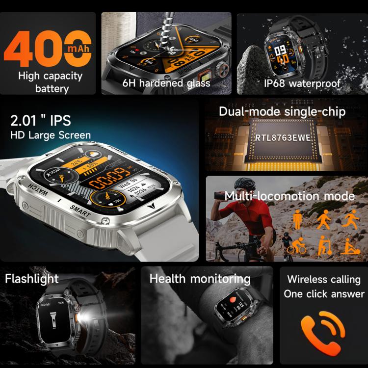 AK80 BT Call Smart Watch, Support Blood Oxygen / Blood Pressure / Heart Rate / Sports Health Monitoring Fitness Tracker(Black 3-Bead Steel) - free shipping - PMC TechLife - Order now!