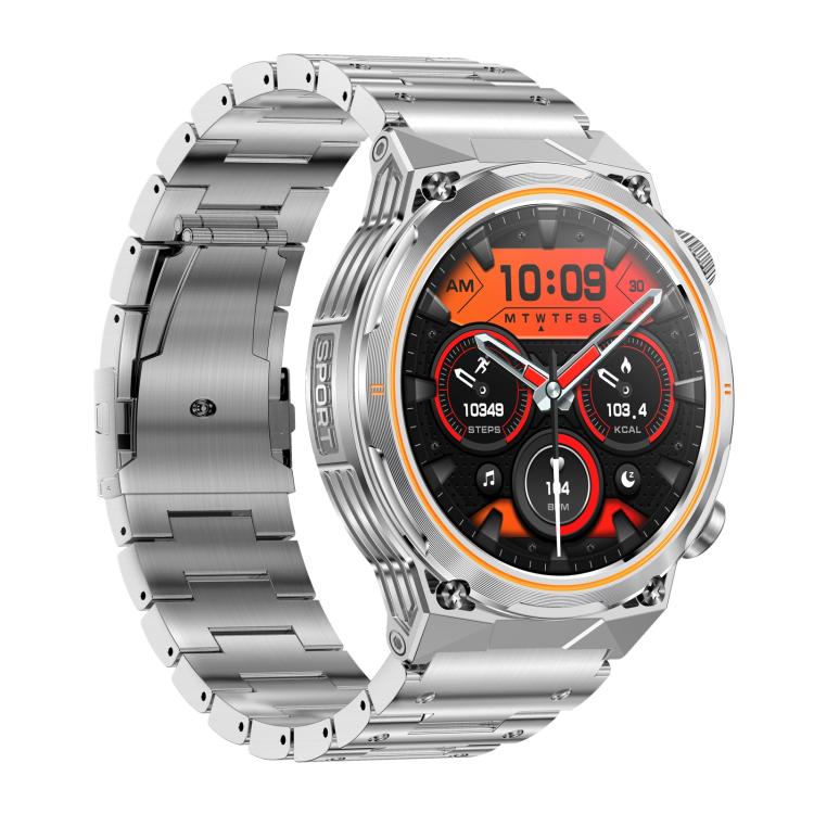 AK81 BT Call Smart Watch, Support Blood Pressure / Heart Rate / Sports Health Monitoring Fitness Tracker(Silver Steel) - free shipping - PMC TechLife - Order now!