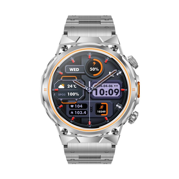 AK81 BT Call Smart Watch, Support Blood Pressure / Heart Rate / Sports Health Monitoring Fitness Tracker(Silver Steel) - free shipping - PMC TechLife - Order now!