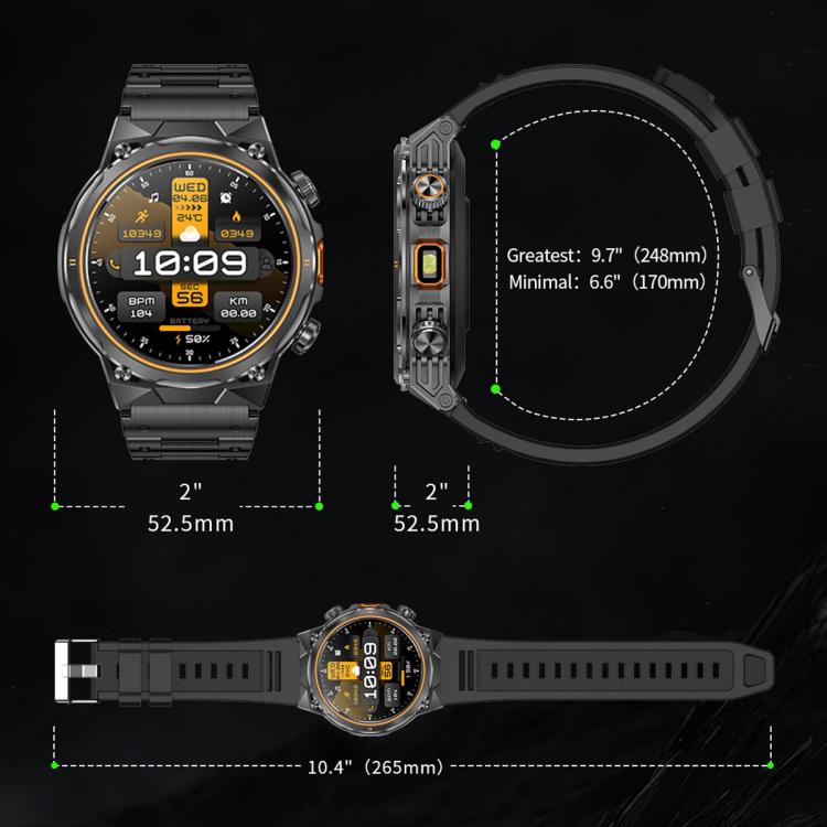 AK81 BT Call Smart Watch, Support Blood Pressure / Heart Rate / Sports Health Monitoring Fitness Tracker(Silver Silicone) - free shipping - PMC TechLife - Order now!