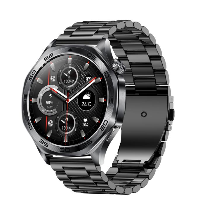 AK83 BT Call Smart Watch, Support Blood Pressure / Heart Rate / Sports Health Monitoring Fitness Tracker(Black 3-Bead Steel) - free shipping - PMC TechLife - Order now!