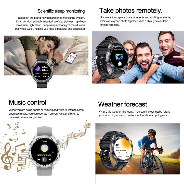 AK83 BT Call Smart Watch, Support Blood Pressure / Heart Rate / Sports Health Monitoring Fitness Tracker(Black Silicone) - free shipping - PMC TechLife - Order now!