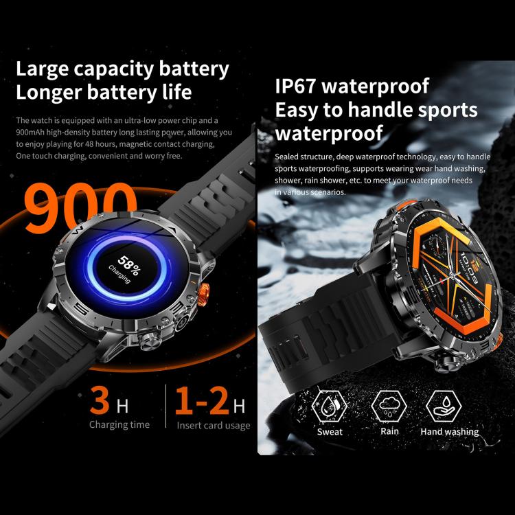 BH11 4G LTE Android 8.1 Smart Watch, 2GB+16GB, Unisoc 8541 Quad Core, Support Heart Rate / Blood Oxygen(Black Silicone) - free shipping - PMC TechLife - Order now!