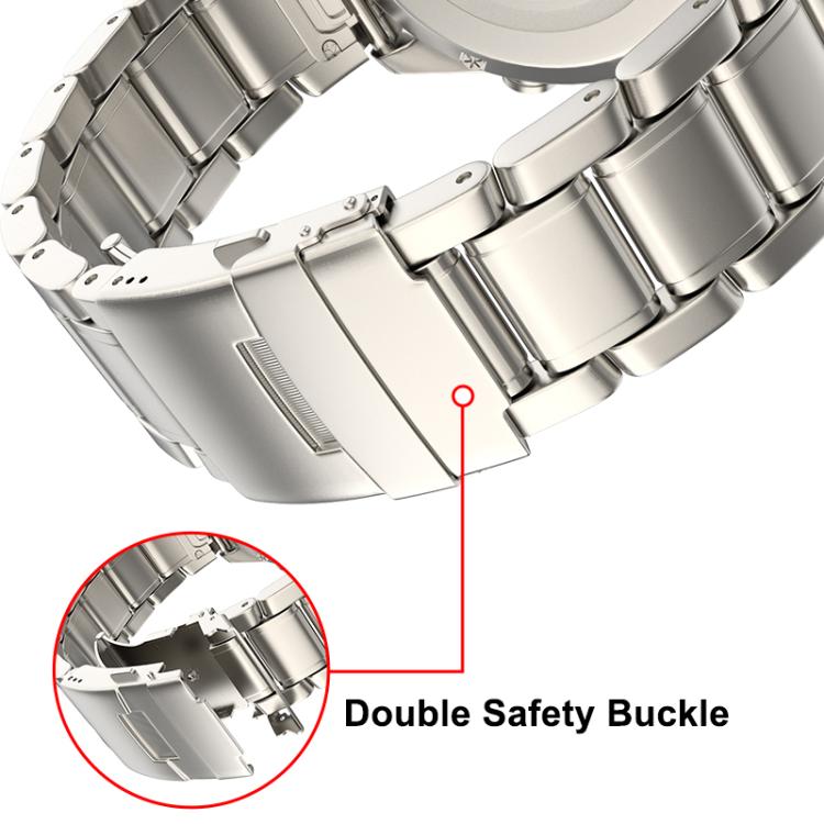 For Gamin 26mm Safety Buckle Pure Titanium Metal Watch Band(Silver) - free shipping - PMC TechLife - Order now!