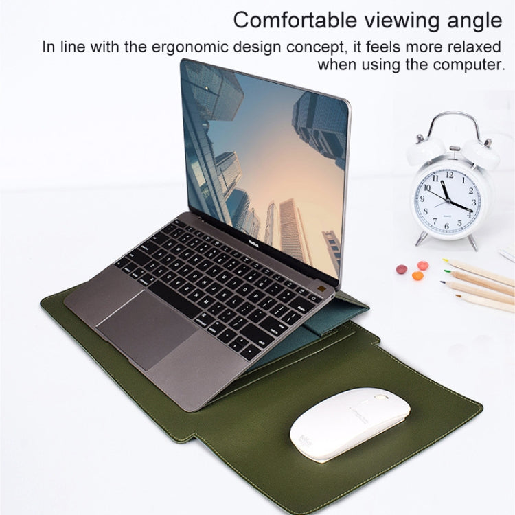 PU05 Sleeve Leather Case Carrying Bag for 13.3 inch Laptop(Green) - free shipping - PMC Jewellery - Order now!