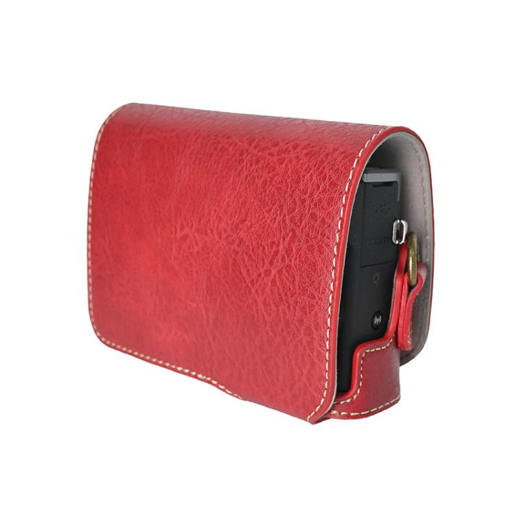 For Canon G7 X Mark III / G7X3 Retro Litchi Texture Leather Full Body Camera Case Bag with Strap(Red) - free shipping - PMC TechLife - Order now!