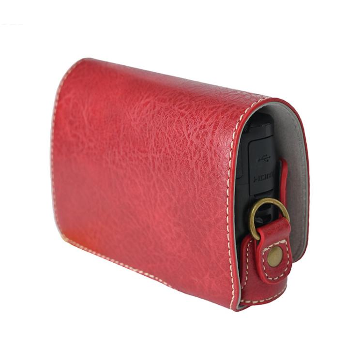 For Canon PowerShot SX740 HS Retro Litchi Texture Leather Full Body Camera Case Bag with Strap(Red) - free shipping - PMC TechLife - Order now!