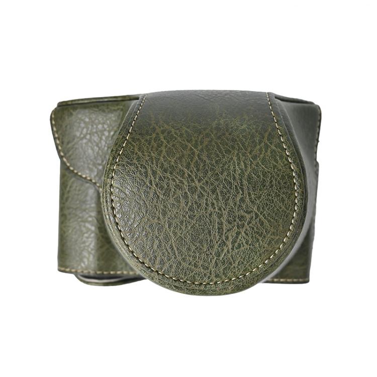 For FUJIFILM X-M5 Retro Litchi Texture Leather Full Body Camera Case Bag with Strap(Green) - free shipping - PMC TechLife - Order now!