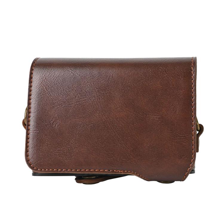 For Canon PowerShot SX740 HS Retro Pull Up Leather Full Body Camera Case Bag with Strap(Coffee) - free shipping - PMC TechLife - Order now!