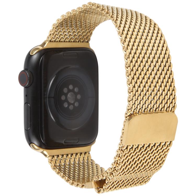 For Apple Watch 42mm / 41mm / 40mm / 38mm Double-section Magnetic Milanese Steel Watch Band(Gold) - free shipping - PMC TechLife - Order now!