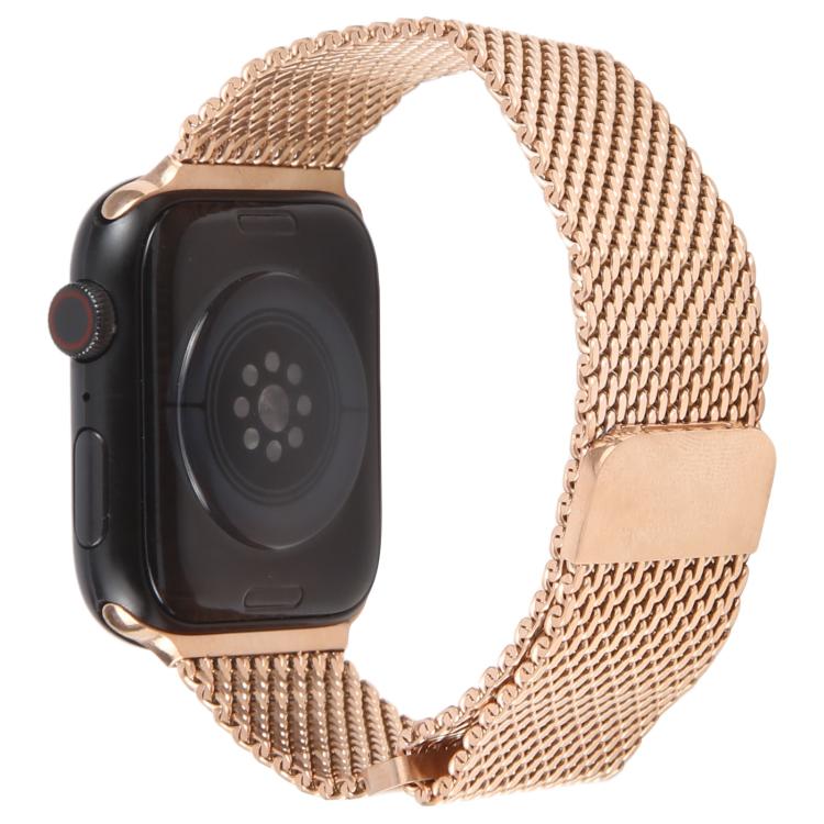 For Apple Watch 42mm / 41mm / 40mm / 38mm Double-section Magnetic Milanese Steel Watch Band(Rose Gold) - free shipping - PMC TechLife - Order now!