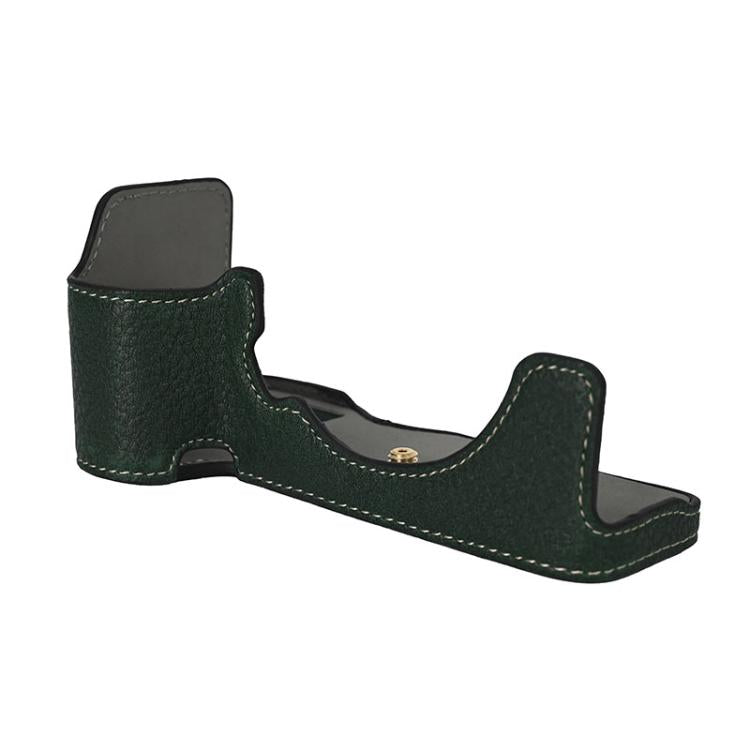 For Sony ILCE-7CM2 / Alpha 7C II Litchi Texture PU Leather Camera Half Case Base(Green) - free shipping - PMC TechLife - Order now!