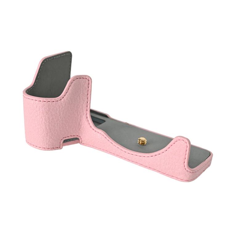 For Sony ILCE-6700 / A6700 Litchi Texture PU Leather Camera Half Case Base(Pink) - free shipping - PMC TechLife - Order now!