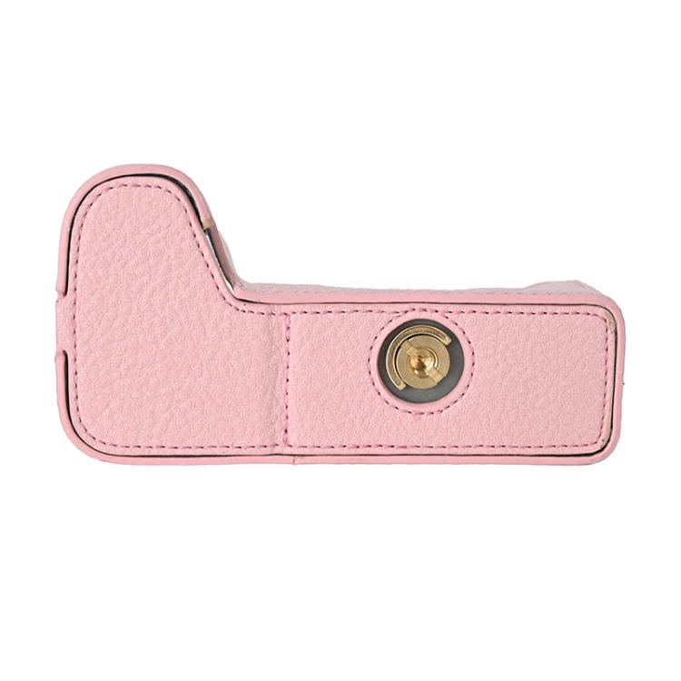 For Sony ILCE-6700 / A6700 Litchi Texture PU Leather Camera Half Case Base(Pink) - free shipping - PMC TechLife - Order now!