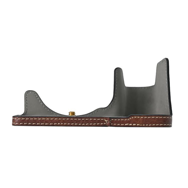 For Sony ILCE-6700 / A6700 Litchi Texture PU Leather Camera Half Case Base(Coffee) - free shipping - PMC TechLife - Order now!