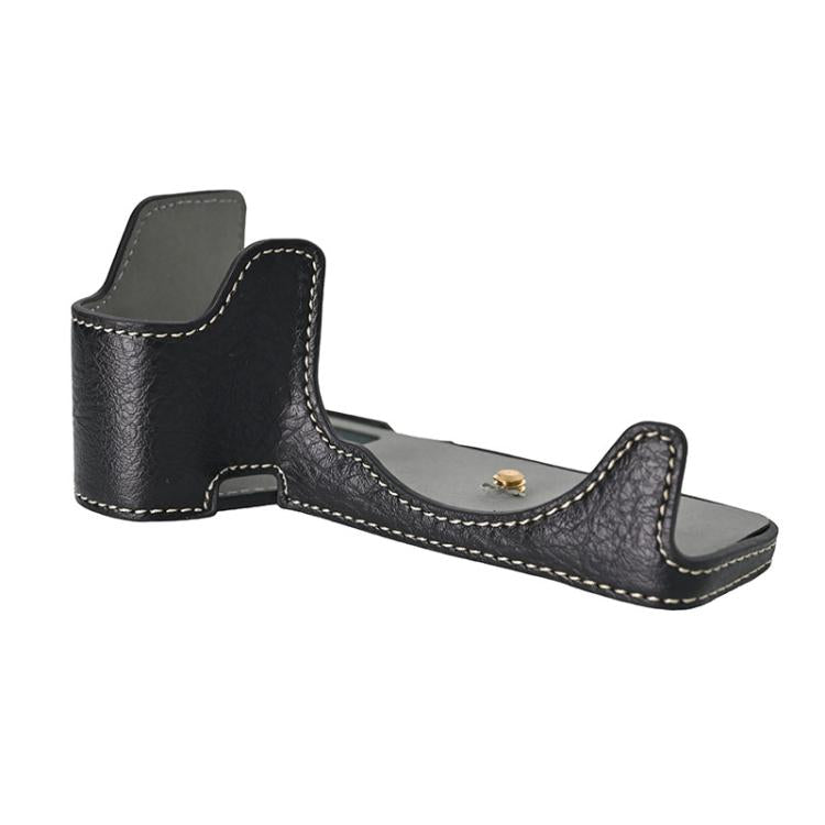 For Sony ILCE-6700 / A6700 Litchi Texture PU Leather Camera Half Case Base(Black) - free shipping - PMC TechLife - Order now!