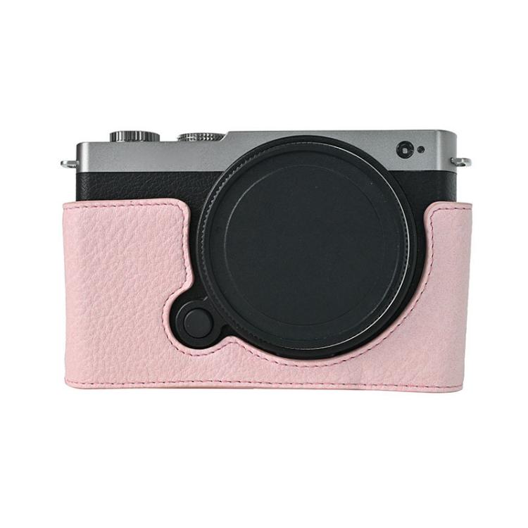 For Panasonic LUMIX S9 Litchi Texture PU Leather Camera Half Case Base(Pink) - free shipping - PMC TechLife - Order now!