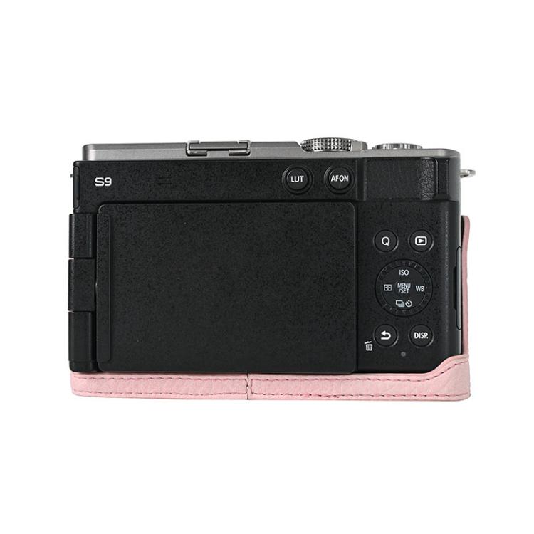 For Panasonic LUMIX S9 Litchi Texture PU Leather Camera Half Case Base(Pink) - free shipping - PMC TechLife - Order now!