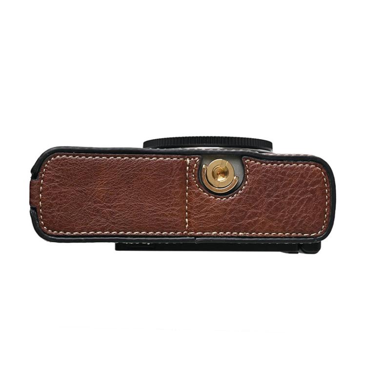 For Panasonic LUMIX S9 Litchi Texture PU Leather Camera Half Case Base(Coffee) - free shipping - PMC TechLife - Order now!