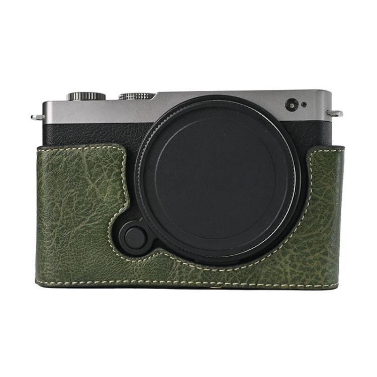 For Panasonic LUMIX S9 Litchi Texture PU Leather Camera Half Case Base(Green) - free shipping - PMC TechLife - Order now!