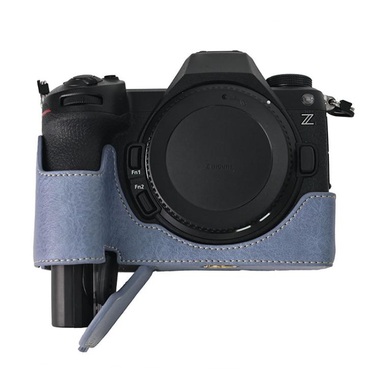 For Nikon Z6III Litchi Texture PU Leather Camera Half Case Base(Blue) - free shipping - PMC TechLife - Order now!