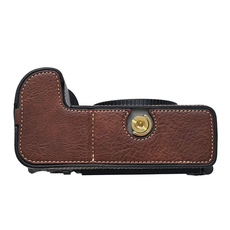 For Nikon Z6III Litchi Texture PU Leather Camera Half Case Base(Coffee) - free shipping - PMC TechLife - Order now!