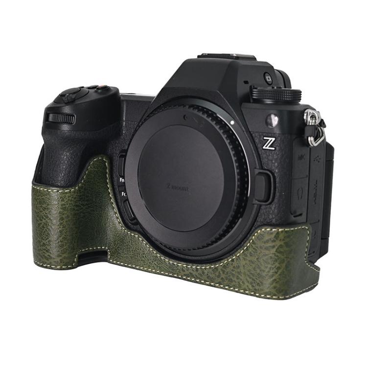 For Nikon Z6III Litchi Texture PU Leather Camera Half Case Base(Green) - free shipping - PMC TechLife - Order now!