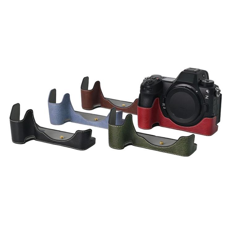 For Nikon Z6III Litchi Texture PU Leather Camera Half Case Base(Green) - free shipping - PMC TechLife - Order now!