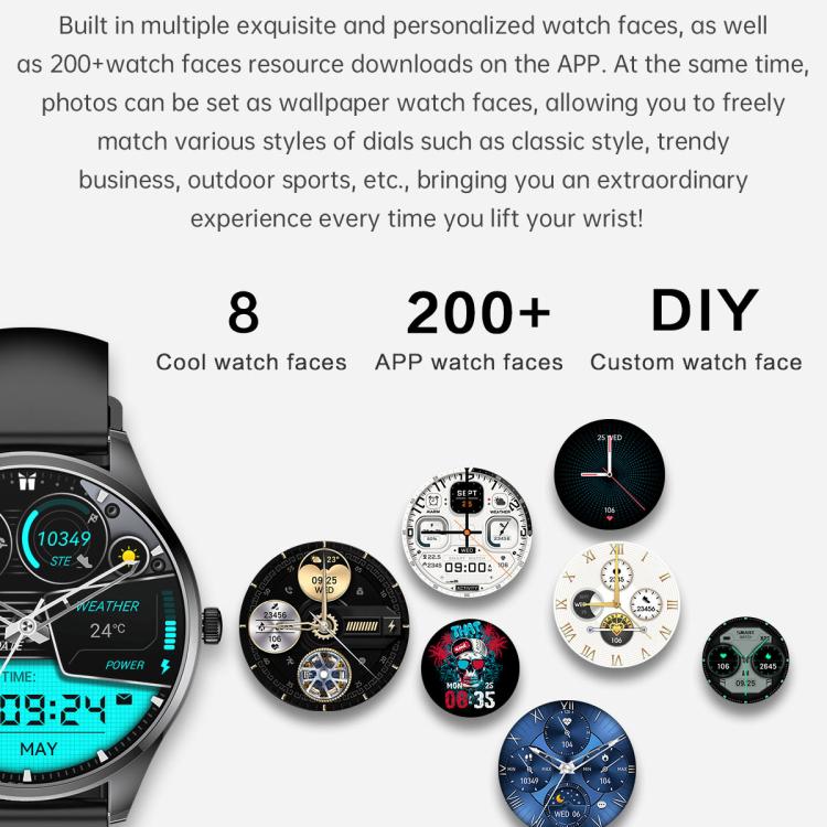 H77 1.43 inch AMOLED Screen Health & Fitness Smart Watch IP67 Waterproof Support BT Call(Blue) - free shipping - PMc TechLife - Order now!