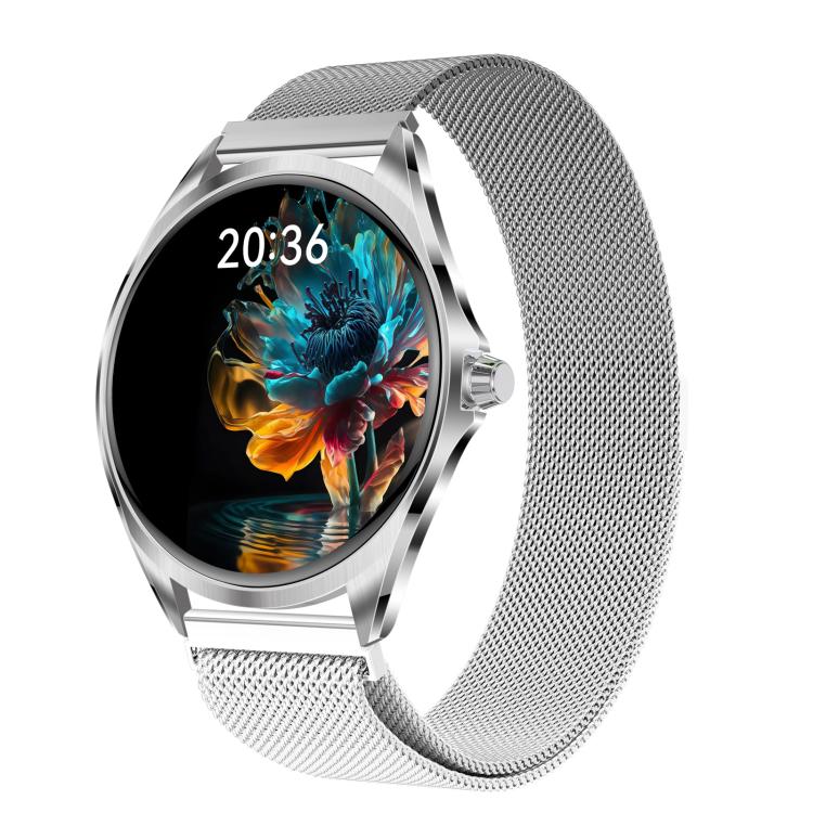 H78 1.43 inch AMOLED Screen Health & Fitness Smart Watch IP67 Waterproof Support BT Call(Silver Milanese) - free shipping - PMC TechLife - Order now!