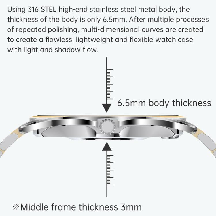 H78 1.43 inch AMOLED Screen Health & Fitness Smart Watch IP67 Waterproof Support BT Call(Gold Shell Brown Leather) - free shipping - PMc TechLife - Order now!