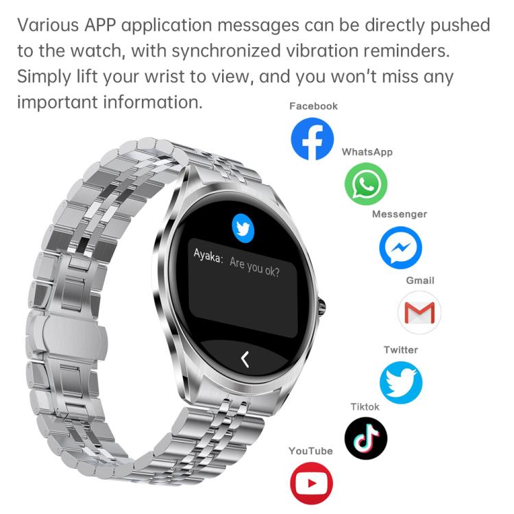 H78 1.43 inch AMOLED Screen Health & Fitness Smart Watch IP67 Waterproof Support BT Call(Silver Milanese) - free shipping - PMC TechLife - Order now!