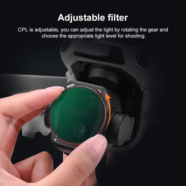 For DJI Air 3S BRDRC Camera Lens Filter, Filter:4 in 1 CPL ND16-64 - free shipping - PMC TechLife - Order now!