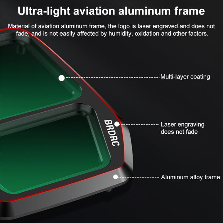 For DJI Air 3S BRDRC Camera Lens Filter, Filter:6 in 1 ND8-64 UV CPL - free shipping - PMC TechLife - Order now!