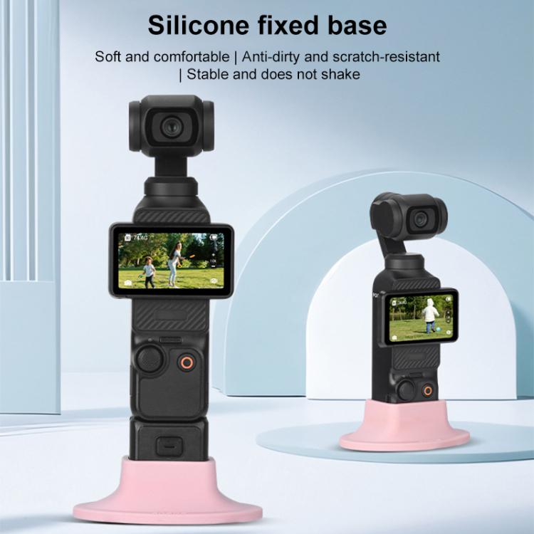 For DJI OSMO Pocket 3 BRDRC Silicone Desktop Base Bracket(Black) - free shipping - PMC TechLife - Order now!