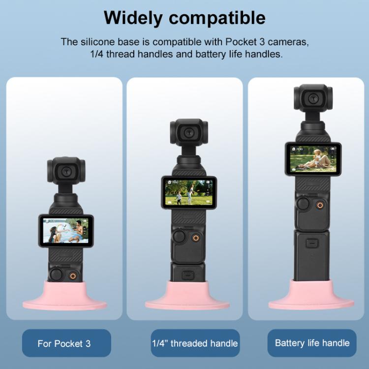 For DJI OSMO Pocket 3 BRDRC Silicone Desktop Base Bracket(Grey) - free shipping - PMC TechLife - Order now!