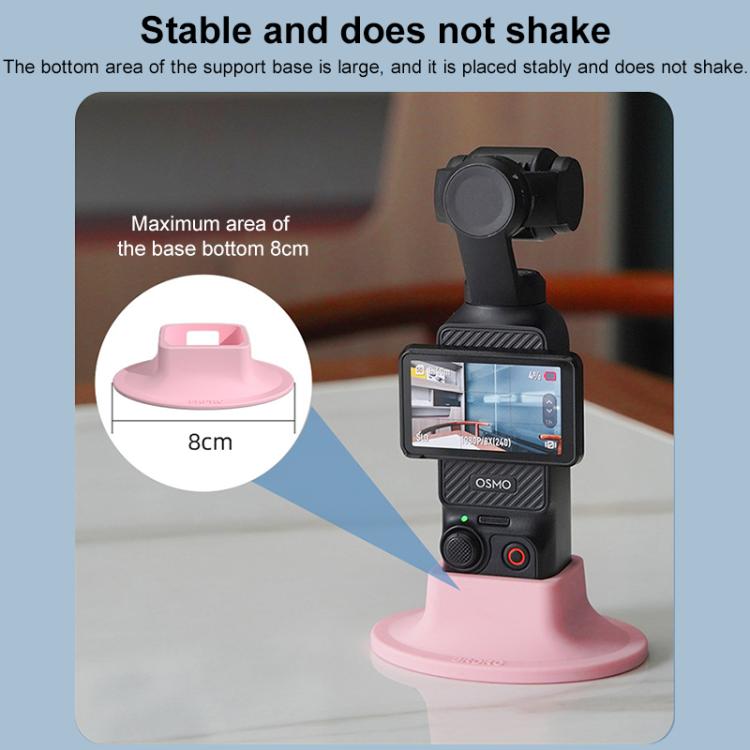 For DJI OSMO Pocket 3 BRDRC Silicone Desktop Base Bracket(Grey) - free shipping - PMC TechLife - Order now!