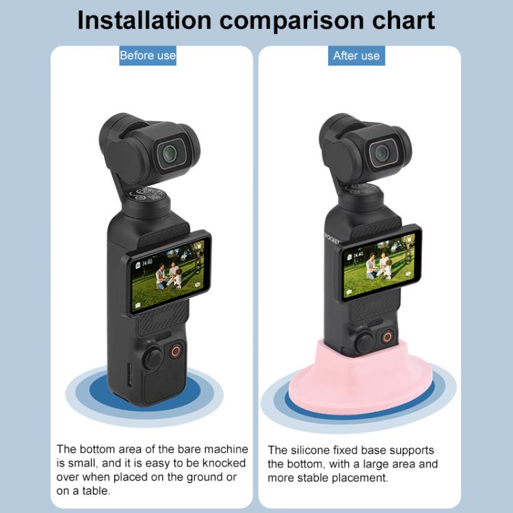 For DJI OSMO Pocket 3 BRDRC Silicone Desktop Base Bracket(Yellow) - free shipping - PMC TechLife - Order now!