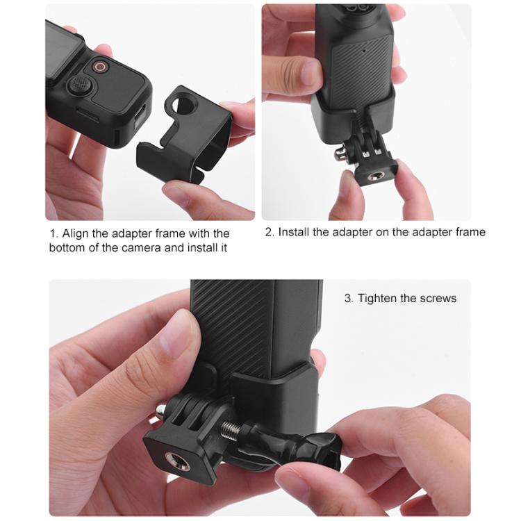 For DJI OSMO Pocket 3 BRDRC Protection Frame Adapter Base, Type:Frame + Backpack Clip - free shipping - PMC TechLife - Order now!