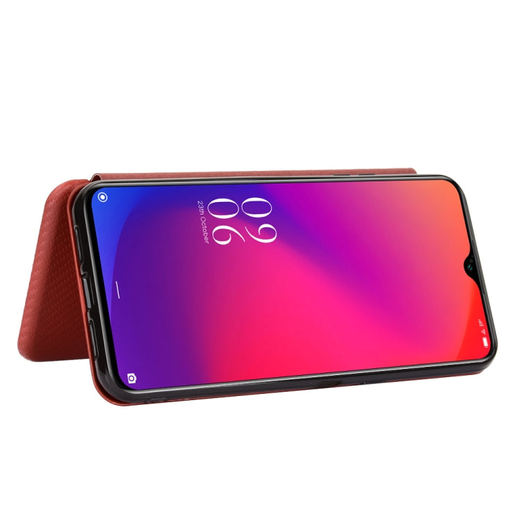 For Doogee X95 Carbon Fiber Texture Horizontal Flip TPU + PC + PU Leather Case with Card Slot & Lanyard(Brown) - More Brand by PMC TechLife | Online Shopping South Africa | PMC TechLife | Buy Now Pay Later Mobicred