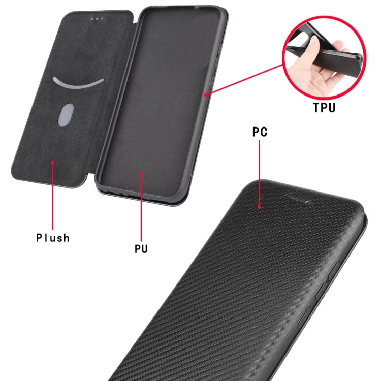 For Ulefone Note 9P Carbon Fiber Texture Horizontal Flip TPU + PC + PU Leather Case with Card Slot & Lanyard(Pink) - Ulefone Cases by PMC Jewellery | Online Shopping South Africa | PMC Jewellery | Buy Now Pay Later Mobicred