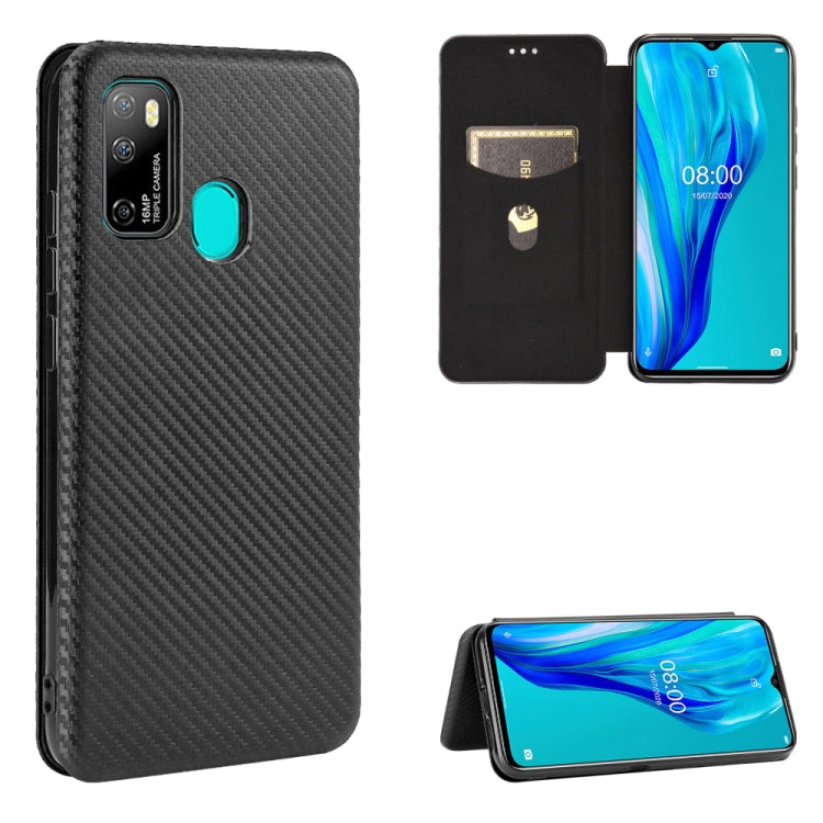 For Ulefone Note 9P Carbon Fiber Texture Horizontal Flip TPU + PC + PU Leather Case with Card Slot & Lanyard(Black) - Ulefone Cases by PMC Jewellery | Online Shopping South Africa | PMC Jewellery | Buy Now Pay Later Mobicred