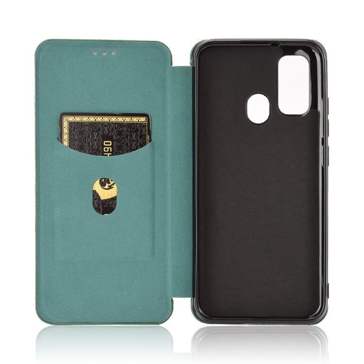 For Ulefone Note 9P Carbon Fiber Texture Horizontal Flip TPU + PC + PU Leather Case with Card Slot & Lanyard(Green) - Ulefone Cases by PMC Jewellery | Online Shopping South Africa | PMC Jewellery | Buy Now Pay Later Mobicred