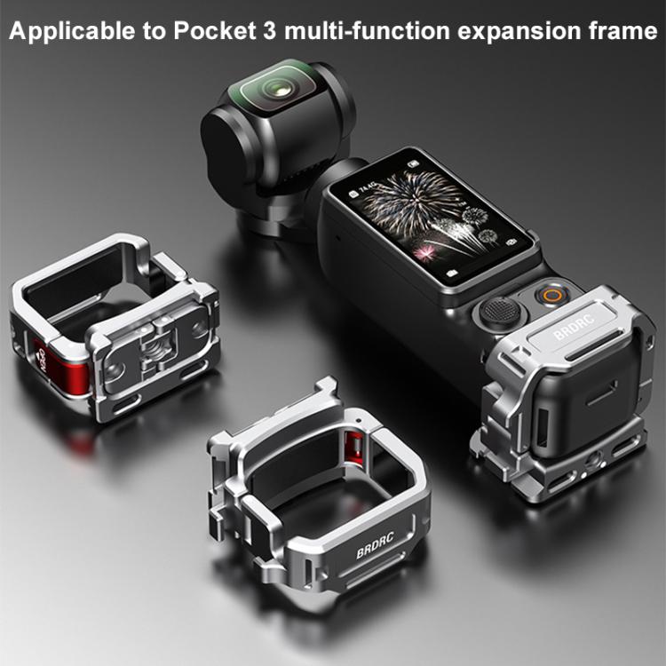 For DJI Osmo Pocket 3 BRDRC Quick Assembly Multi-function Cold Shoe Extension Mount(Dark Grey) - free shipping - PMC TechLife - Order now!
