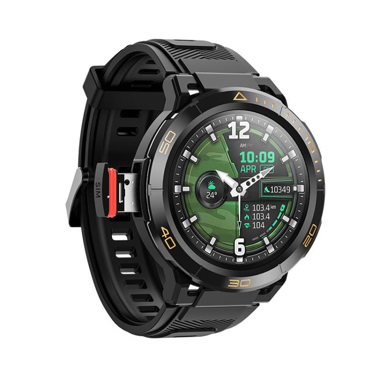 UNIWA DM300 4G Android Watch Phone, 4GB+64GB, 1.43 inc Unisoc SL8541E Quad Core, Support Heart Rate / Blood Oxygen(Black) - free shipping - PMc TechLife - Order now!