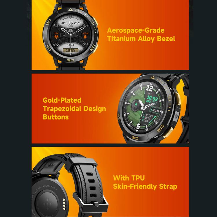 UNIWA DM300 4G Android Watch Phone, 2GB+16GB, 1.43 inc Unisoc SL8541E Quad Core, Support Heart Rate / Blood Oxygen(Black) - free shipping - PMc TechLife - Order now!