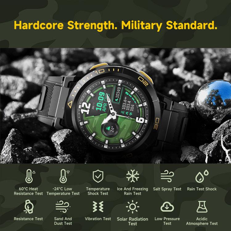 UNIWA DM300 4G Android Watch Phone, 2GB+16GB, 1.43 inc Unisoc SL8541E Quad Core, Support Heart Rate / Blood Oxygen(Black) - free shipping - PMc TechLife - Order now!