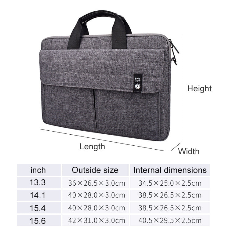 ST08 Handheld Briefcase Carrying Storage Bag with Shoulder Strap for 15.4 inch Laptop(Black) - 15 inch by PMC Jewellery | Online Shopping South Africa | PMC Jewellery | Buy Now Pay Later Mobicred