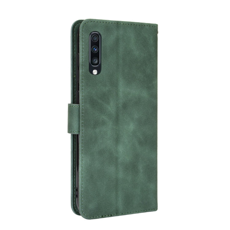 For Samsung Galaxy A70 Solid Color Skin Feel Magnetic Buckle Horizontal Flip Calf Texture PU Leather Case with Holder & Card Slots & Wallet(Green) - Galaxy Phone Cases by PMC TechLife | Online Shopping South Africa | PMC TechLife